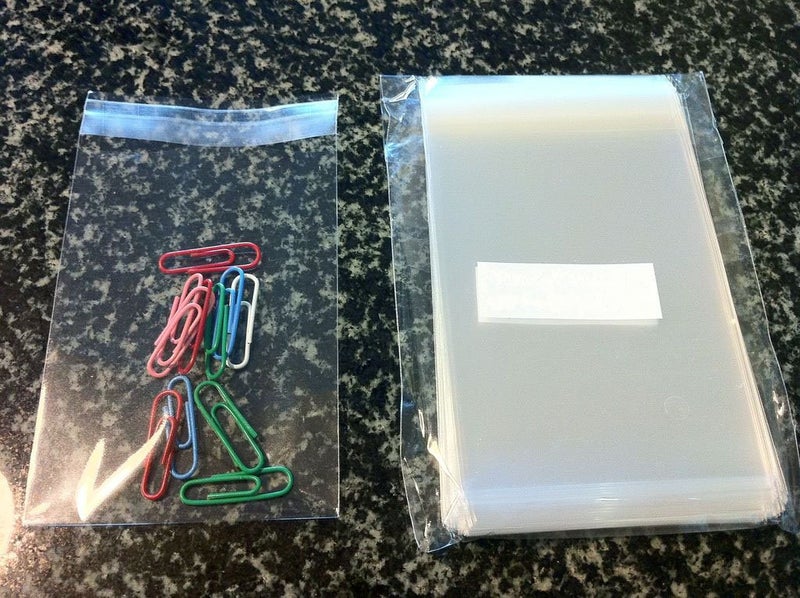 UNIQUEPACKING 100 Pcs 2 3/4 X 3 3/4 Clear Resealable Cello/cellophane Bags Good for 2x3 Item, Business Card - Image 2